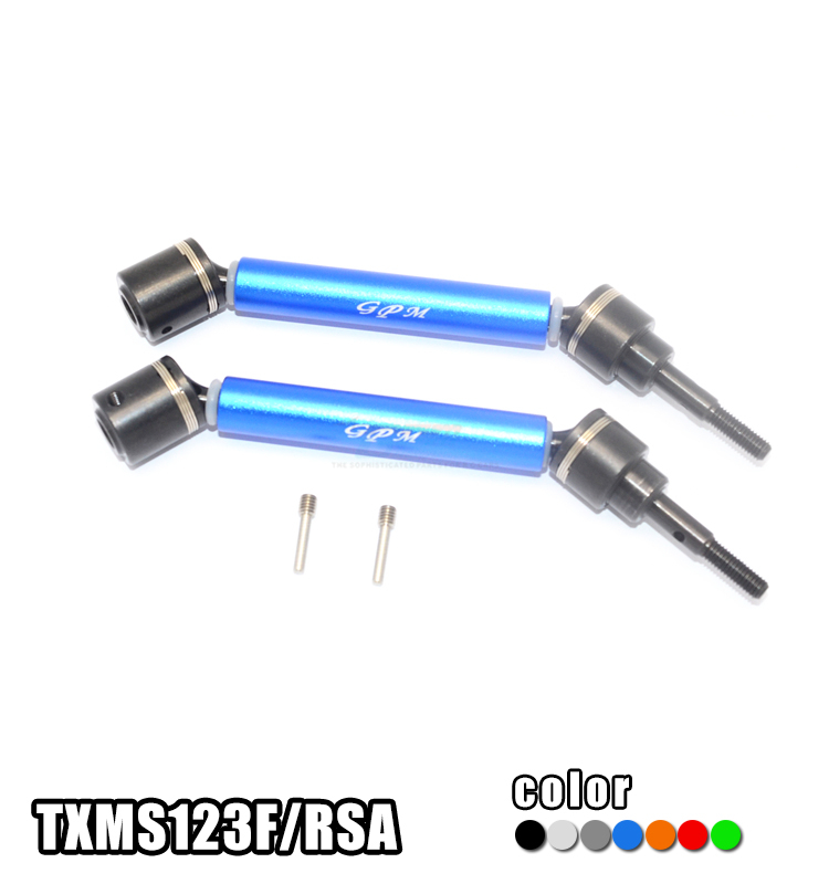 HARDEN STEEL+ALUMINUM FRONT/REAR ADJUSTABLE CVD DRIVE SHAFT set TXMS3F/RSA FOR 1/10 TRAXXAS MAXX 4WD MONSTER TRUCK 89076-4